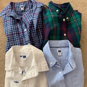 Lot of 4 J&J Long Sleeve Boys Collared Shirts